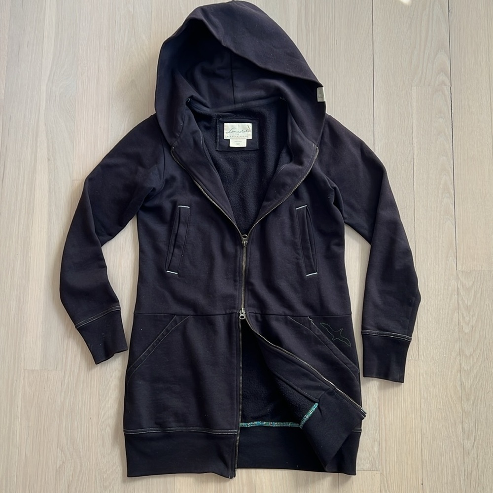 Loomstate Barneys Organic Cotton Long Hoodie Jacket - Size XS